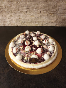 Ijspizza mascarpone framboos
