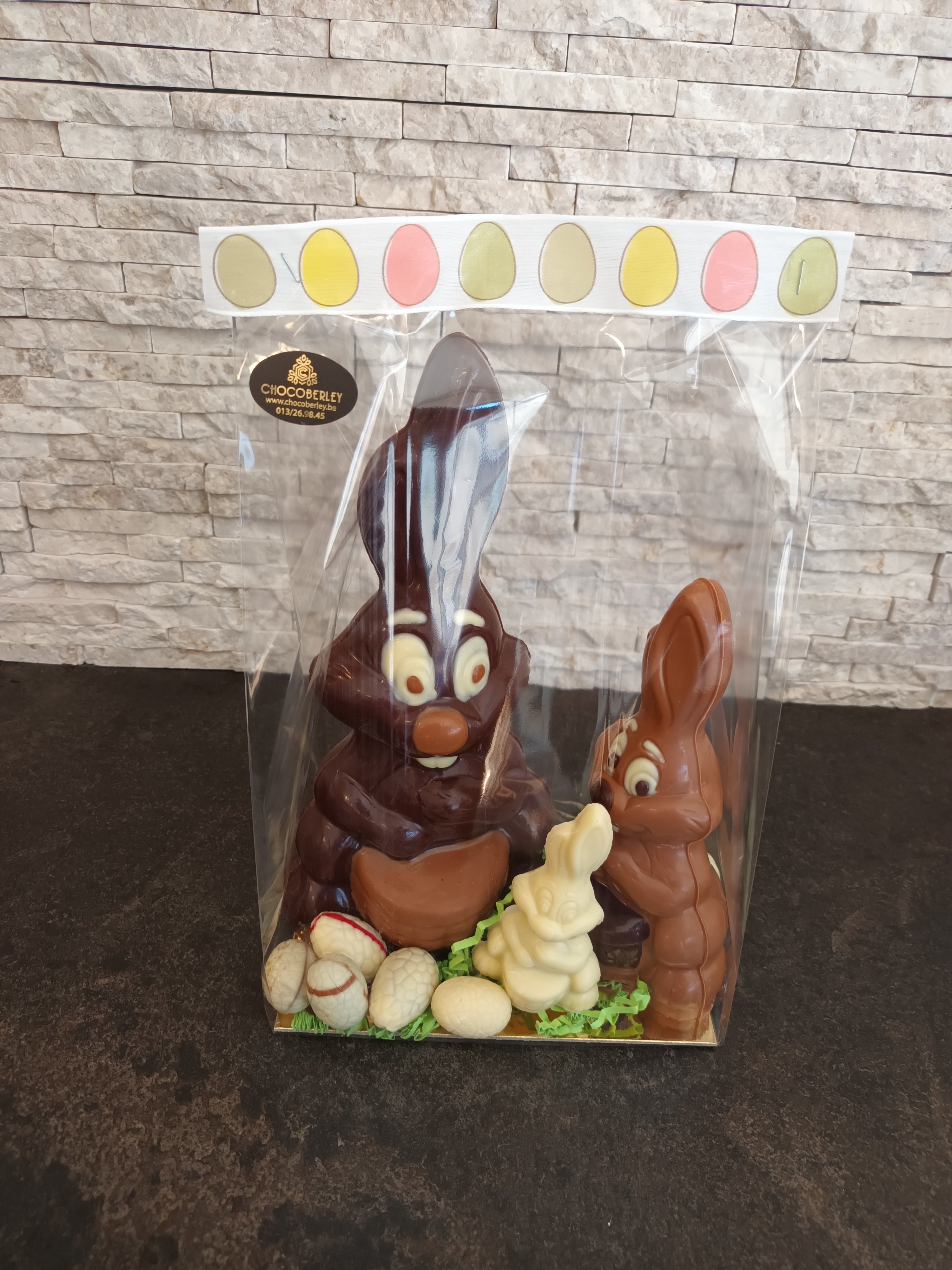 Paaspakket met trommelhazen
